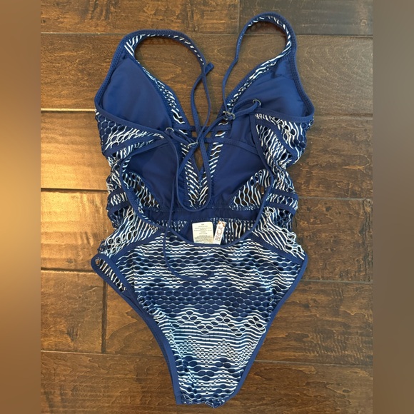 Becca color play navy white one piece - Picture 3 of 4